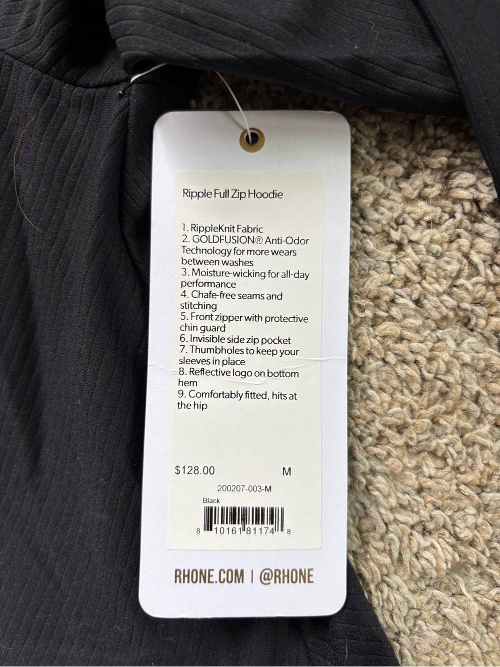 NWT RHONE Womens Ripple Full Zip Hoodie Medium - Picture 5 of 5